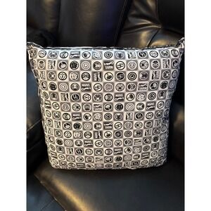 Throw Pillow Marvel Comics Themed Black And White Double Sided Handmade 18 X 18